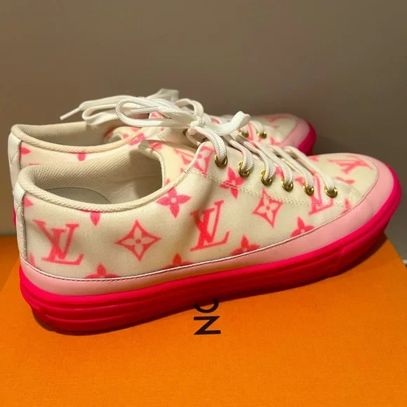 Louis Vuitton Technical Fabric Monogram Stellar Sneakers Rose Pop